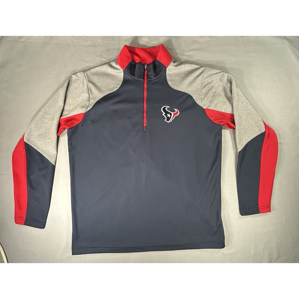 Antigua Houston Texans NFL Football 1/4 zip‎ pullover Size men's large